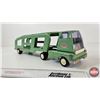 Image 9 : Vintage Tonka Car Hauler Truck & Trailer (Measures : 5"H x 4"W x 18-1/2"D)