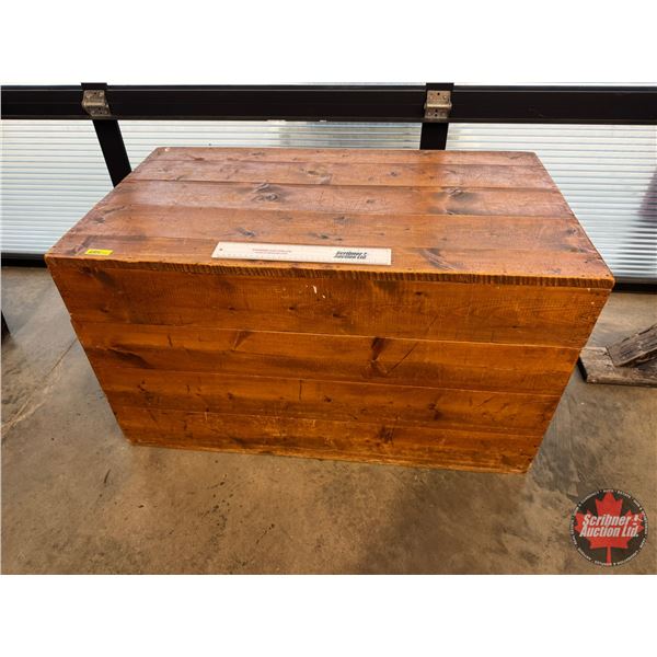 Wooden Trunk (Measures : 22"H x 39"W x 22-1/2"D)