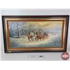Image 1 : Original Oil Painting by Hans Riedmann (Framed) (Frame Measures : 28"H x 48"W)