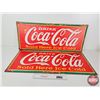 Image 1 : Coca-Cola Quality Replica Reproductions Metal Embossed Signs (2) (Faux Patina) (Each Measure : 15"H 