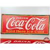 Image 2 : Coca-Cola Quality Replica Reproductions Metal Embossed Signs (2) (Faux Patina) (Each Measure : 15"H 