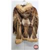 Image 5 : Fur Coat : Muskrat & Possibly Coyote or Fox Collar and Bottom Trim : Size Unknown (Note : Seam Separ