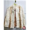 Image 1 : Fur Coat : Rabbit : Opera Brand : Size Small  (Note : Hole in Left Hand Sleeve Elbow)