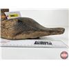 Image 10 : Wooden Duck Decoy (Consignor Tag - Working Black Glass Eyes From Lake St.Peter 1920)  (Measures : 6"