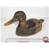 Image 1 : Wooden Duck Decoy (Consignor Tag - Working Black Glass Eyes From Lake St.Peter 1920)  (Measures : 6"