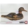 Image 5 : Wooden Duck Decoy (Consignor Tag - Working Black Glass Eyes From Lake St.Peter 1920)  (Measures : 6"