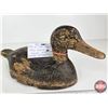 Image 6 : Wooden Duck Decoy (Consignor Tag - Working Black Glass Eyes From Lake St.Peter 1920)  (Measures : 6"