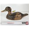 Image 8 : Wooden Duck Decoy (Consignor Tag - Working Black Glass Eyes From Lake St.Peter 1920)  (Measures : 6"