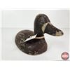 Image 6 : Wooden Duck Decoy (Consignor Tag - Working Blue Bill Hen Painted Eyes From Verdun, PQ 1920's)  (Meas