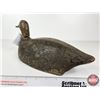 Image 3 : Wooden Duck Decoy (Consignor Tag - Working Black Hen 1920's)  (Measures : 6"H x 5-1/4"W x 15"L)