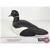 Image 3 : Wooden Duck Decoy (Consignor Tag - Working Blue Bill Drake Glass Eyes c/1960's)  (Measures : 5-1/2"H
