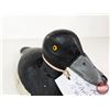 Image 6 : Wooden Duck Decoy (Consignor Tag - Working Blue Bill Drake Glass Eyes c/1960's)  (Measures : 5-1/2"H