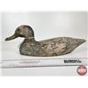 Image 2 : Wooden Duck Decoy (Consignor Tag - Working Black Stamped KLNT Found On Lake St.Peter)  (Measures : 5