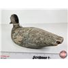 Image 3 : Wooden Duck Decoy (Consignor Tag - Working Black Stamped KLNT Found On Lake St.Peter)  (Measures : 5