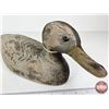 Image 6 : Wooden Duck Decoy (Consignor Tag - Working Black Stamped KLNT Found On Lake St.Peter)  (Measures : 5