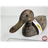 Image 7 : Wooden Duck Decoy (Consignor Tag - Working Black Stamped KLNT Found On Lake St.Peter)  (Measures : 5