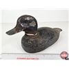 Image 1 : Wooden Duck Decoy (Consignor Tag - Working Teal Early 1930's)  (Measures : 5"H x 4-1/4"W x 12"L)