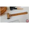 Image 2 : German Nut Bowl; Mallet & Nut Crackers (Bowl : 8"Dia)