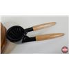 Image 3 : German Nut Bowl; Mallet & Nut Crackers (Bowl : 8"Dia)
