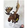Image 3 : Vintage Moose Head Wall Ornament : Made in France : Moulded Plastic (Measures : 14"H)