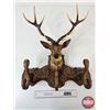 Image 1 : Vintage Deer Head Hat Rack : Moulded Plastic  (Measures : 21"H x 20-1/2"W x 9-1/4"D)