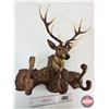 Image 2 : Vintage Deer Head Hat Rack : Moulded Plastic  (Measures : 21"H x 20-1/2"W x 9-1/4"D)