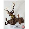 Image 3 : Vintage Deer Head Hat Rack : Moulded Plastic  (Measures : 21"H x 20-1/2"W x 9-1/4"D)