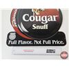 Image 3 : Single Sided Tin Embossed Sign : "Cougar Snuff" (Measures : 17"H x 16"W)
