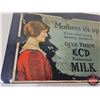 Image 2 : Vintage Edmonton City Dairy Trolley Card Sign (Sign Measures : 11"H x 21"W)