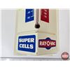 Image 3 : Ray-O-Vac Vintage Wall Thermometer : Moulded Plastic (Measures : 18-1/4"H x 6-3/4"W)