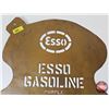 Image 2 : Brass Fuel Drum Stencil : "Esso Purple Gasoline" (Measures : 21" x 19")
