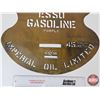 Image 3 : Brass Fuel Drum Stencil : "Esso Purple Gasoline" (Measures : 21" x 19")