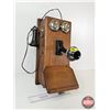 Image 2 : Northern Electric Wood Box Telephone (circa 1917) (Measures : 20-1/2"H x 9-1/2"W x 14"D)
