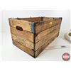 Image 3 : Combo: - Foldable Wooden Crate w/Metal Brackets "Ryan Havre Co" (Open Size : 12'H x 25-1/4"W x 14"D)
