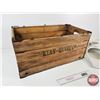 Image 4 : Combo: - Foldable Wooden Crate w/Metal Brackets "Ryan Havre Co" (Open Size : 12'H x 25-1/4"W x 14"D)