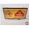 Image 2 : Palm Dairy Electric Light-Up Clock (Notes : Clock Works, Light Starts to Flicker After Warm-Up ; Len