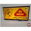 Image 4 : Palm Dairy Electric Light-Up Clock (Notes : Clock Works, Light Starts to Flicker After Warm-Up ; Len