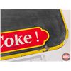 Image 5 : Single Sided Tin Coca-Cola Menu Chalkboard (c. 1951) (Measures : 26"H x 17-3/4"W)