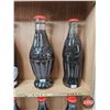 Image 3 : Coca-Cola Full Scale Replica Coke Bottles (8) : Key Dates (1899-1991) c/w Haning or Counter Top Shel