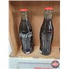 Image 4 : Coca-Cola Full Scale Replica Coke Bottles (8) : Key Dates (1899-1991) c/w Haning or Counter Top Shel