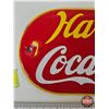 Image 3 : Porcelain "Have a Coca-Cola" Palm Press (Notes : 1 Grommet Missing & Some Chipping) (Measures : 3-3/