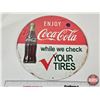 Image 2 : Coca-Cola Reproduction Signs (2) : - Service Station : Tin Embossed (12"Dia) - Fountain Service : Ca