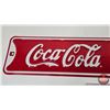 Image 2 : "Coca-Cola Sold Here" Steel Embossed Street Sign (Measures : 6"H x 36"W)