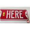 Image 4 : "Coca-Cola Sold Here" Steel Embossed Street Sign (Measures : 6"H x 36"W)