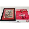 Image 1 : Coca-Cola Combo : - Quality Framed & Matted Coca-Cola Magazine Ad (1950) - Double Sided Cardstock an