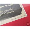 Image 6 : Coca-Cola Combo : - Quality Framed & Matted Coca-Cola Magazine Ad (1950) - Double Sided Cardstock an