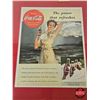 Image 2 : Quality Framed & Matted Coca-Cola Print Ad "The Pause That Refreshes" (1939) (Frame Measures : 20"H 
