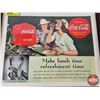 Image 2 : Framed Coca-Cola Print Ad (From 1939) "Make Lunchtime Refreshment Time" (Frame Measures : 14"H x 17"