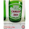 Image 2 : Canada Dry Bottles (3) - ACL Label (1) - Embossed (2) (Measure : 7-3/4"H)