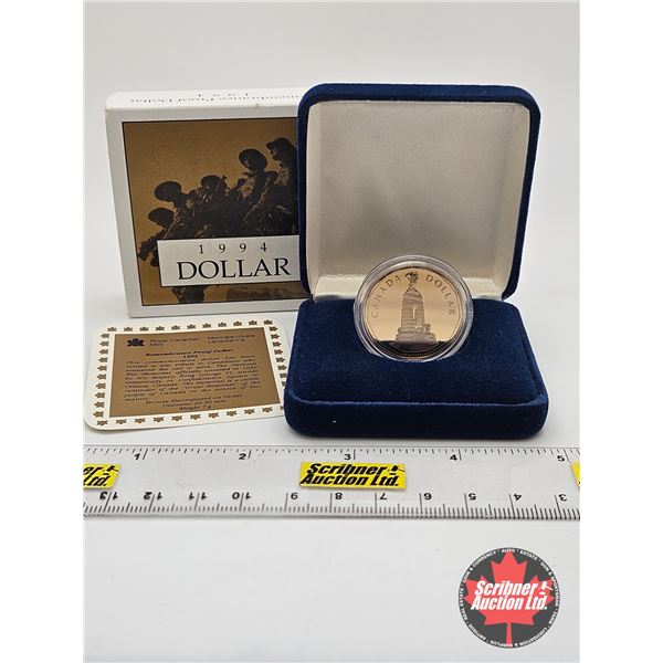 RCM Canada 1994 Remembrance Proof Dollar (Blue Case)